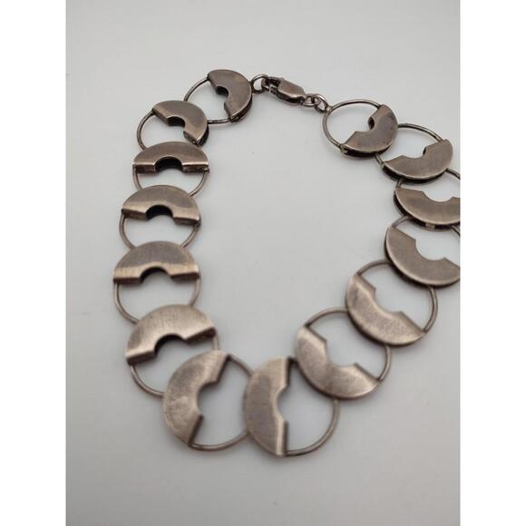 Jewelry - Vintage Mexican Modernist Sterling Silver Link Bracelet